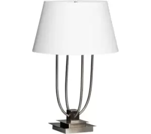 Image of INTERIORS by Premier Regents Park Satin Table Lamp - White