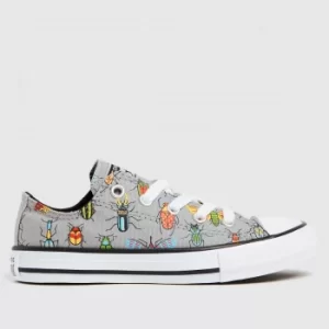 Image of Converse Grey Lo Bugged Out Trainers Junior