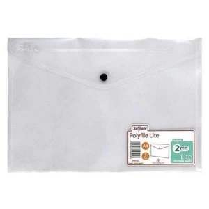 Image of Snopake Polyfile Lite Wallet File Polypropylene Durable A4 Clear Pack of 5