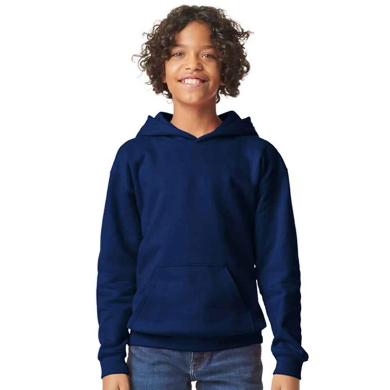 Image of Gildan Fleece Midweight Hoodie in Navy Size: XS Navy Unisex XS