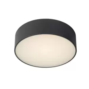 Image of Roxane Modern Flush Ceiling Light Bathroom - Ø25cm - LED - 1x10W 2700K - IP65 - Anthracite
