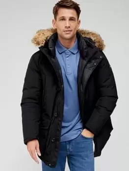 Image of BOSS Donstantini Parka - Black, Size 52=Uk42, Men