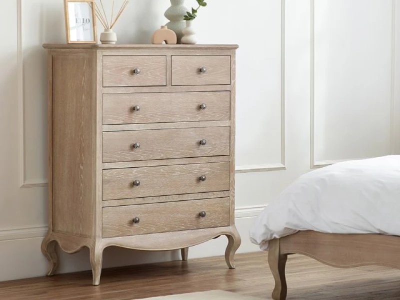Image of Julian Bowen Camille Limed Oak 42 Drawer Chest of Drawers