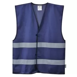 Image of Portwest Iona 2 Band Reflective Safety Vest Navy L / XL