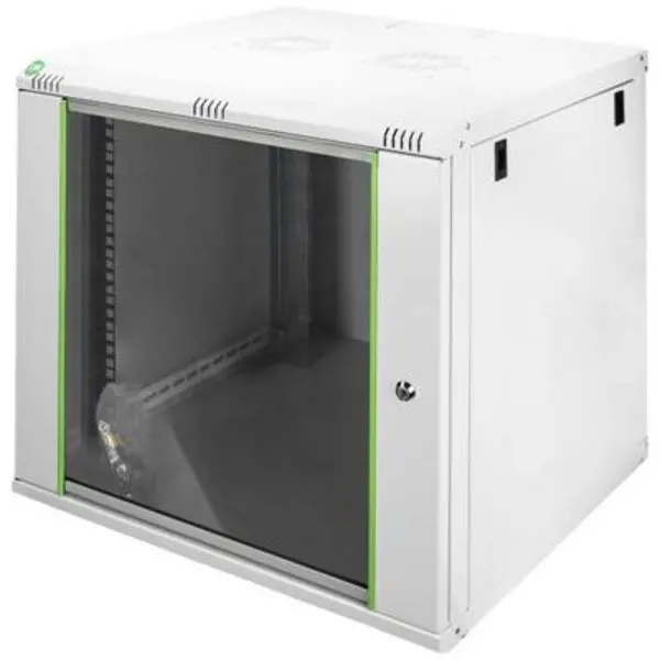 Image of Digitus DN-19 12U-6/6-EC 19 wall cabinet (W x H x D) 600 x 638.4 x 600 mm 12 U Grey-white (RAL 7035) DN-19 12U-6/6-EC