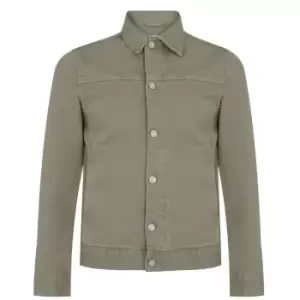 Image of French Connection Military Denim Jacket - Green