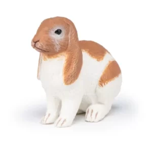 Image of PAPO Farmyard Friends Lop Rabbit Toy Figure, Three Years or Above, Brown/White (51173)