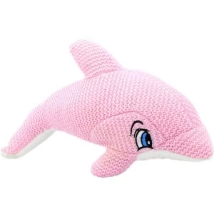 Image of Pink Knitted Dolphin 10" Plush