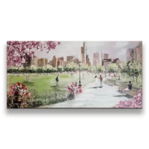 Image of Painted Park Canvas MultiColoured