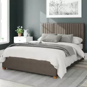Image of Aspire Grant Weave Kingsize Ottoman Bedframe - Slate