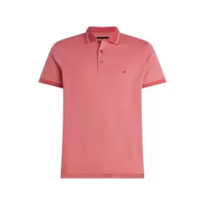 Image of Tommy Hilfiger Pretwist Mouline Tipped Polo - Red
