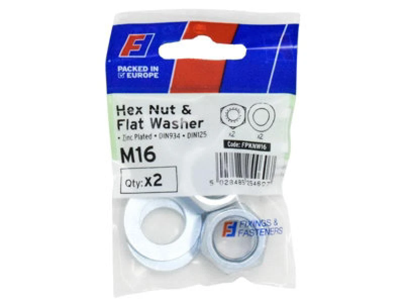Image of Forgefix Fpknw16 Nut & Washer M16 Forgepack 2 Forfpknw16