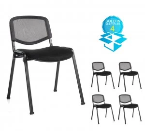Image of Taurus mesh back Meeting Room Stackable Room Box of 4 With no Arms
