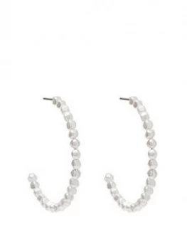 Image of Mood Silver Plated Baroque Pearl Hoop Earrings