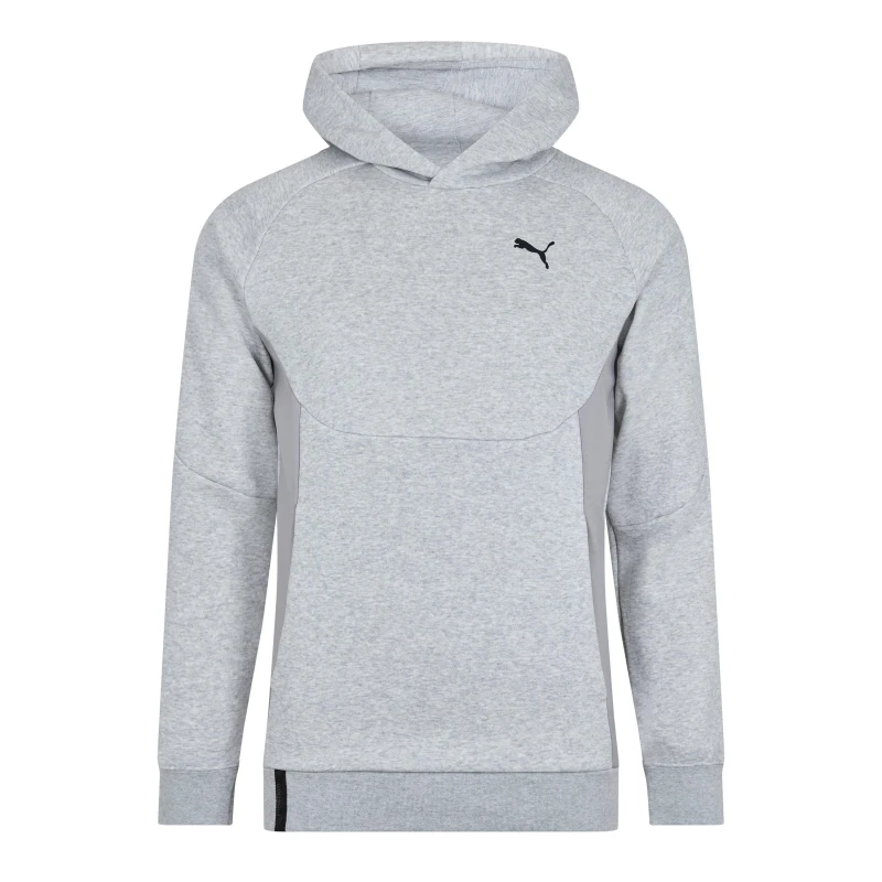 Image of Puma Logo Hoodie Mens - Grey Grey XS