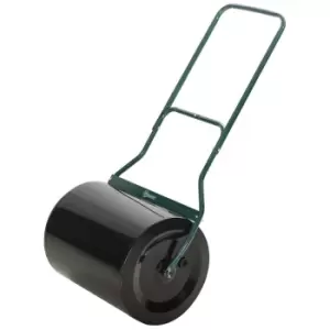 Image of Outsunny 50cm Steel Garden Lawn Roller Push Pull w/ Fillable Cylinder Water Sand Plug Lawn Flatten Seed Sow Rolling Drum w/ Handle