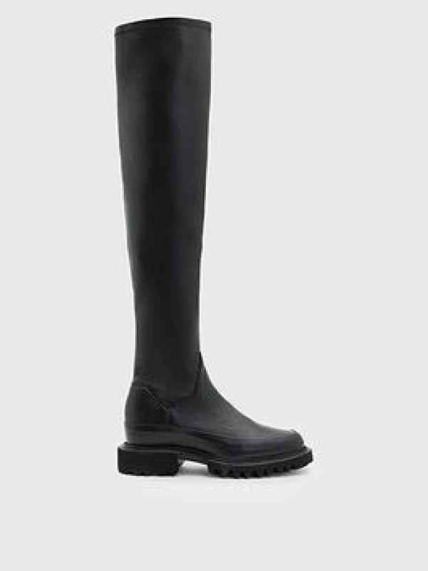 Image of AllSaints Leona Boot - Black Size 3, Women Black W3V9N Female 3