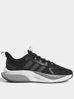 Image of adidas Sportswear Mens Alphaboost Trainers - Black/Grey, Size 6, Men