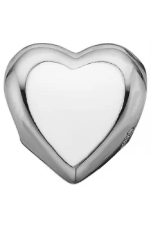 Image of Ladies Christina Sterling Silver Big Enamel Heart Bead Charm 623-S14