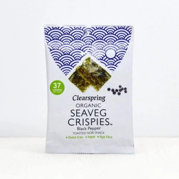 Image of Clearspring Organic Seaveg Crispies - Black Pepper - 8g x 15