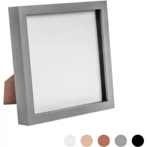 Image of Nicola Spring 3D Box Photo Frame - 8 x 8" - Grey
