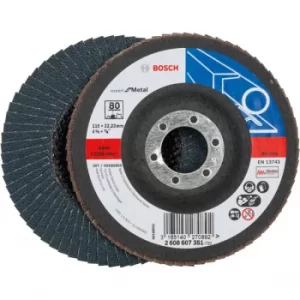 Image of Bosch 2608607351 Flap Disc 115 x 22.23mm 80 Grit for Metal
