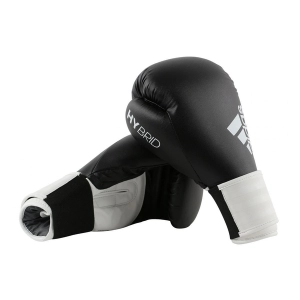 Image of Adidas 100 Hybrid Boxing Gloves Black 10oz