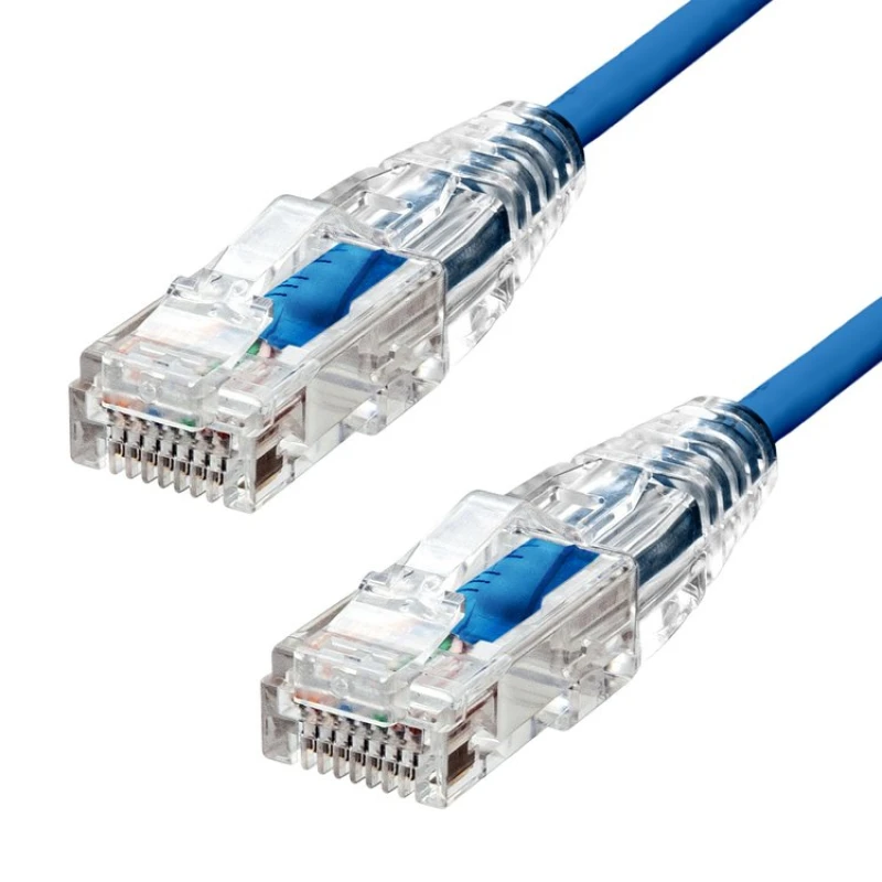 Image of ProXtend Ultra Slim CAT6A U/UTP CU LSZH Ethernet Cable Blue 5M
