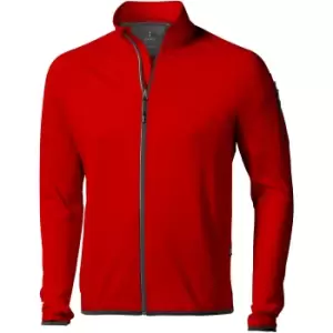 Image of Elevate Mens Mani Power Fleece Full Zip Jacket (S) (Red)