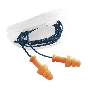 Image of Howard Leight SmartFit Reusable Corded Earplugs Orange Flip Top Box Pack 100 Pairs