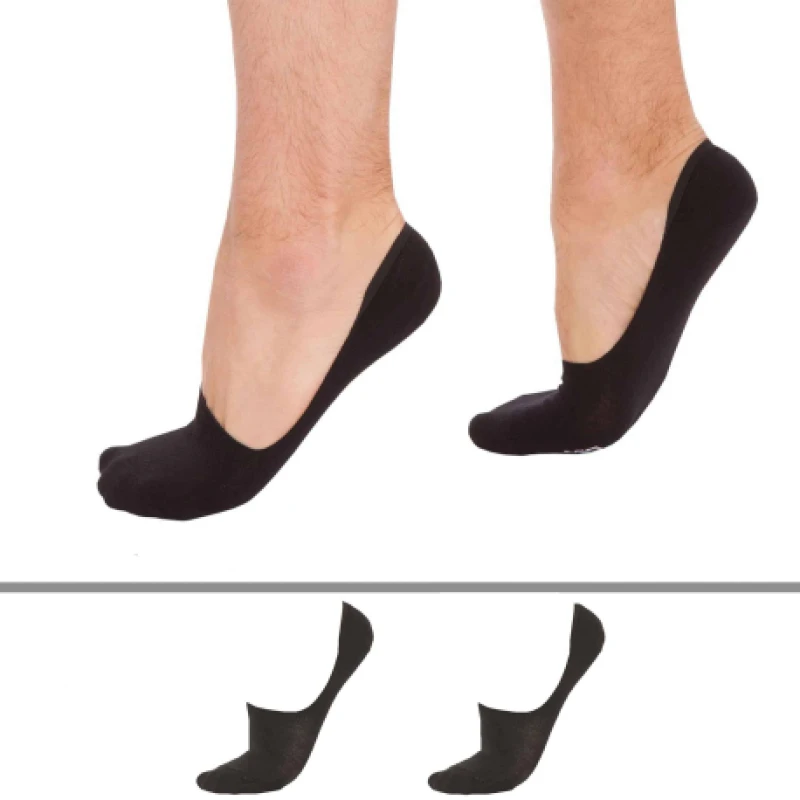 Image of DIM 2-Pack of Invisible Liner Socks - Black 39/42