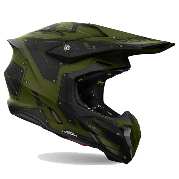 Image of Airoh Twist 3 Military Black Green Offroad Helmet L