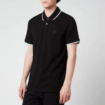 Image of Armani Exchange Tipped Collar Polo Shirt Black Size L Men