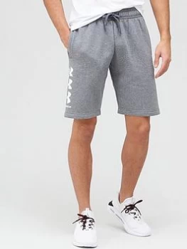 Image of Urban Armor Gear Training Rival Fleece Multilogo Shorts - Grey/White, Size L, Men