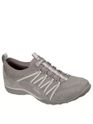 Image of Skechers Breath Easy Trainers, Taupe, Size 8, Women