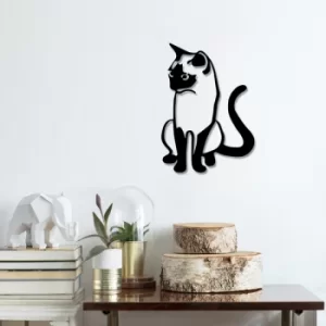Image of Cat 2 Black Decorative Metal Wall Accessory