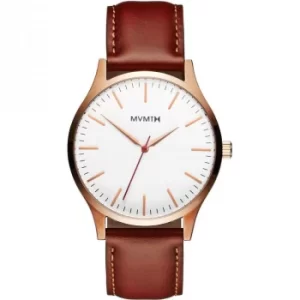 Image of MVMT Rose Gold Natural Tan 40 Series Watch