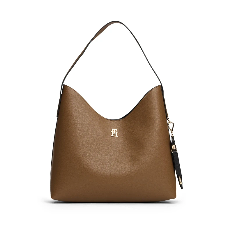 Image of Tommy Hilfiger Womens Icon Shoulder Bag Shoulder Bags One Size Beige 71543504000