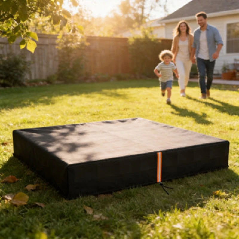 Image of Aiyaplay Sandbox Cover, Square Sandpit Cover With Drawstring & Elastic Band
