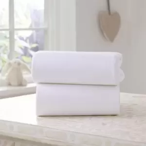 Image of Clair De Lune Fitted Sheet Twin Pack Moses White