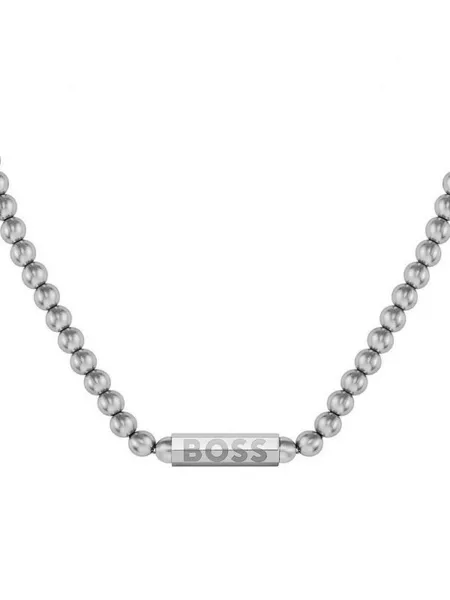 Image of BOSS 1580656 Mens Sphere Beaded Stainless Steel Jewellery