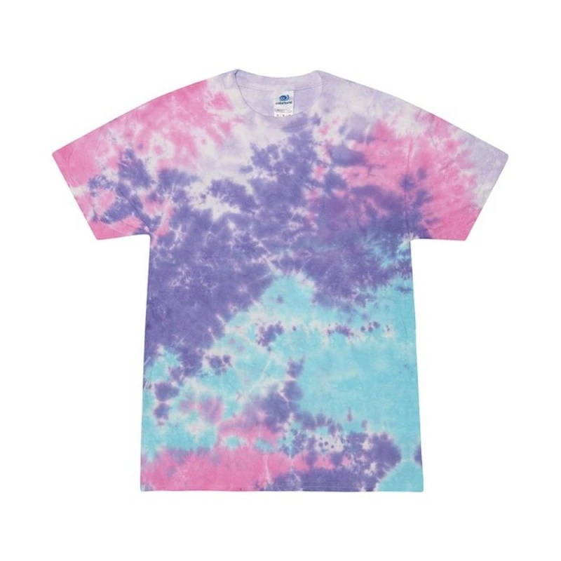 Image of Colortone Mens Tie Dye T-Shirt in Light Pink Size: Small Light Pink Male S