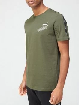 Image of Puma Amplified T-Shirt - Khaki Size M Men