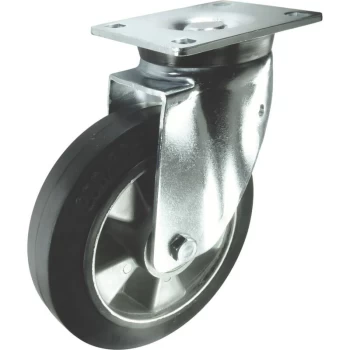 Image of Swivel Plate 160MM Rubber Tyre - Atlas Workholders