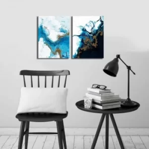 Image of 2P3040CIZC-01 Multicolor Decorative Canvas Painting (2 Pieces)