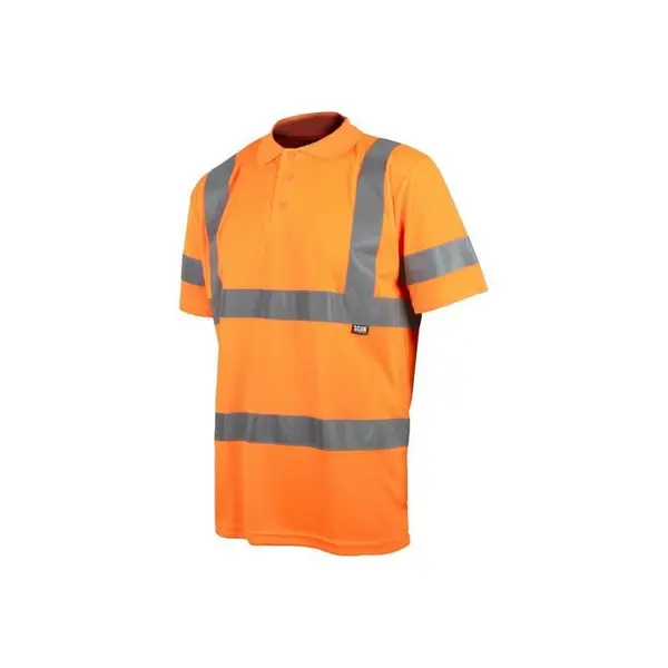 Image of Scan Hi Vis Polo Shirt SCAHVPSLO Colour: Orange