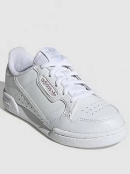 Image of adidas Originals Continental 80 Childrens Trainers - White, Size 1