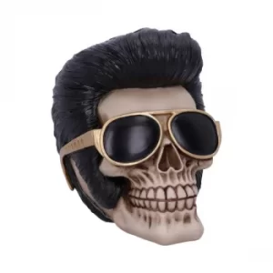 Image of Uh Huh The King Elvis Skull Figurine