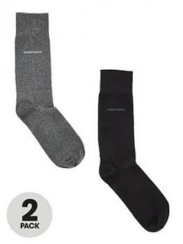 Image of Hugo Boss 2 Pack Socks Black/Grey