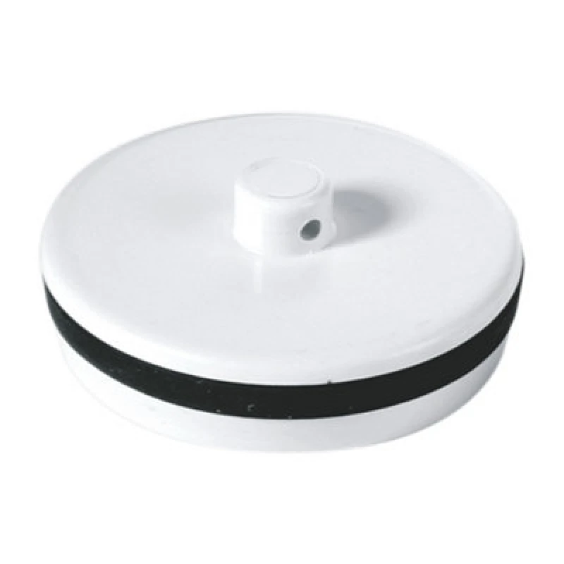 Image of McAlpine WP1 1.5" White Plastic Plug with Rubber Seal White